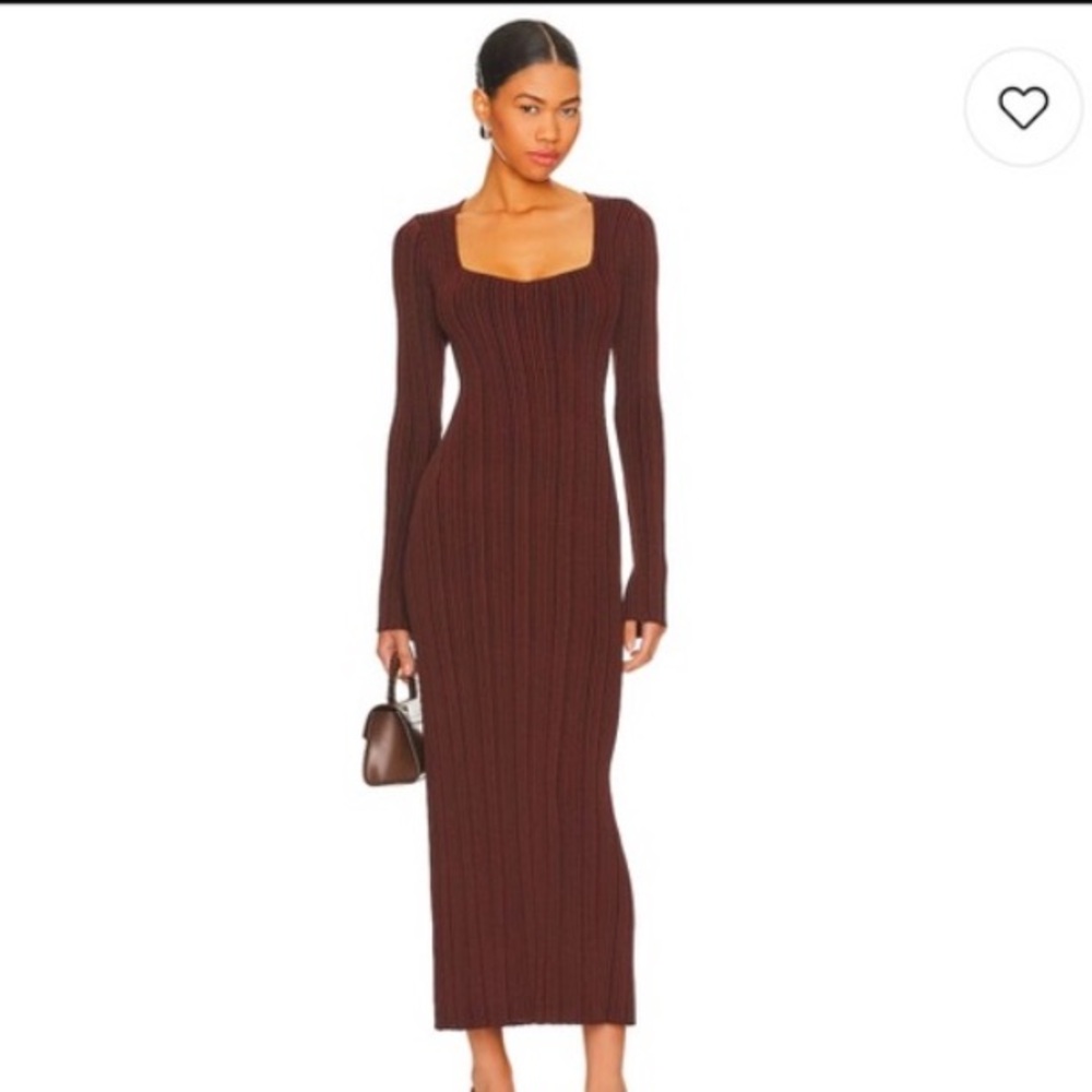 Pistola Cocoa Maxi Dress with Open Neckline